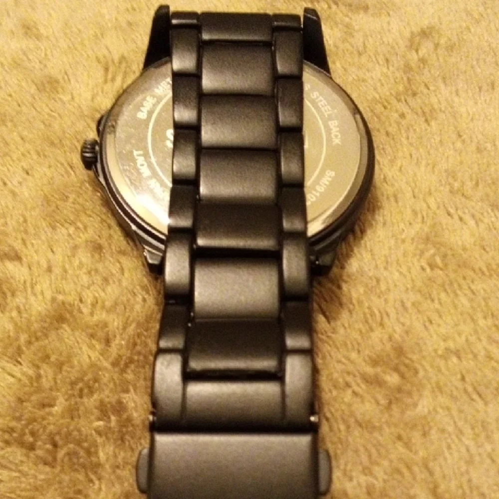 Steve Madden Black and Orange Watch